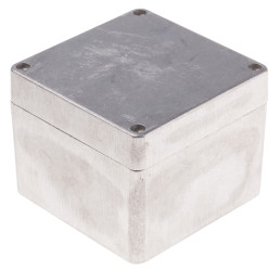 Obudowa Aluminium odlewane szerokość zew. 100 mm długość zew. 100 mm wys. zew. 81 mm RS PRO IP66 Srebrny