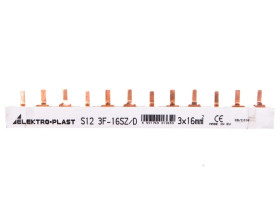 Szyna prądowa typu PIN 3P 16mm2 100A 12 pinów IZS16/3F/12/D 45.282