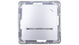 Impresja Łącznik Schodowy Z Podświetleniem Srebrny Łp-3Ys/M/18