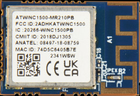ATWINC1500-MR210PB1961 IoT module, 802.11 b/g/n, 4 MB, PCB antenna