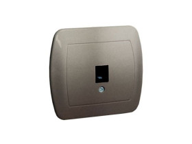 AKORD Gniazdo telefoniczne RJ11 satyna metalik z łapkami AT1e/29 KONTAKT SIMON