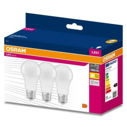 3PAK Żarówka LED E27 A60 10W = 75W 1055lm 3000K Ciepła 200 OSRAM VALUE