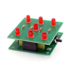 Elektroniczna kostka do gry LED - zlutowany KIT AVT 1661