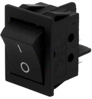 MK1061B Przełącznik kołyskowy, włącz-wyłącz 230V czarny (DPST) otwór montażowy: 31x22.3mm