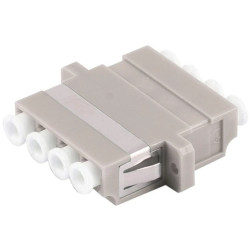 FO connector, LC socket to LC socket, OM1/OM2, multimode, ceramic, beige, BS07-60044