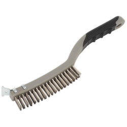 Sealey WB105 Wire Brush with Stainless Steel Fill &amp; Scraper