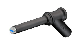 Adapter do złącz pomiarowych, rodzaj: Wtyk, wtyk: 4mm, gniazdo: 4mm, Czarny