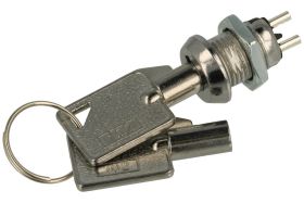 Przełącznik; stacyjka; S102-2; OFF-ON; 1 tor; 90°; 2 pozycje; bistabilny; na panel; do lutowania; 1A; 110V AC; 12mm; 20mm; stop