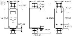 Turck Czujnik liniowy FTCI-15D15A4P-2UP8X-H1141 6870043 Zasilanie (zakres): 21.6 - 26.4 V/DC 1 szt.