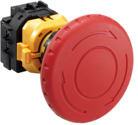 Emergency stop, turn/pull release, mounting Ø  22 mm, unlit, 1 Form A (N/O) + 3 Form B (N/C), XW1E-BV513MFR