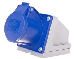 Gniazdo stałe 16A 3P 230V niebieskie IP44 /mała obudowa/ 113-6K