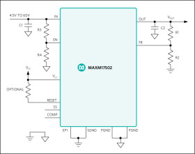 1A, 60V High-Efficiency, DC-DC Step-Down Power Module with Integrated Inductor