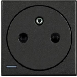 AXOLUTE - GNIAZDO 2P+Z 16A PŁASKIE ANTRACYT (AUTOZACISKI) HS4142AF /10szt./