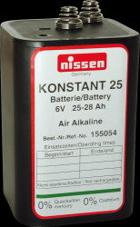 155054 Monobloc battery Nissen KONSTANT 25, 6 V, 18 Ah