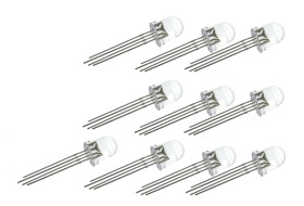 Opencircuit RGB 10mm led (common cathode) - 10 stuks