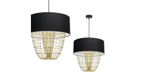 Lampa Wisząca Almeria Black/Gold 1Xe27 Mlp6442 Milagro