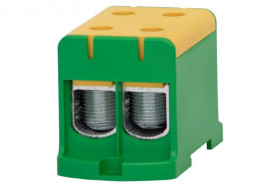 Złączka szynowa ZU 1-torowa (2x150/2x150mm2) Al/Cu - żółto/zielona