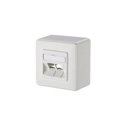 Metz Connect 130B20D20002KE Network outlet Surface-mount 2 ports Pure white
