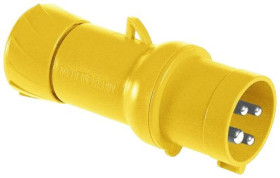 Przemysłowa wtyczka przenośna, prosta, 16A, 3p+E, 100...130 V AC, IP 44 PKX16M414