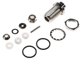 Złącze koncentryczne Montaż na panelu Żeński 50Ω typ złącza Złącze N 0 to 11GHz, zaciskane typ kabla RG141 A/U, RG142