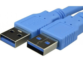 Kabel USB 3.0 A (wtyk / wtyk) niebieski 1,8m