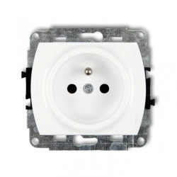 TREND Gniazdo pojedyncze z/u 2P+Z biały GP-1zp
