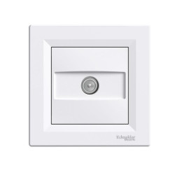 Gniazdo TV końcowe 1dB z ramką białe ASFORA EPH3200121 Schneider