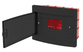 Rozdzielnica modułowa podtynkowa 1x8 IP40 czarna CZRM-PT-08M