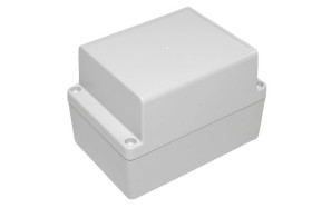 Obudowa ogólnego użytku Poliwęglan szerokość zew. 85 mm długość zew. 125 mm wys. zew. 85 mm Hammond IP65 Jasnoszary