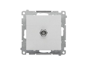 SIMON 55 Gniazdo antenowe typu „F” pojedynczy aluminium mat TASF1.01/143 KONTAKT SIMON