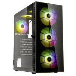 Kolink Observatory HF PC casing Black 4 built-in LED fans Glass panels