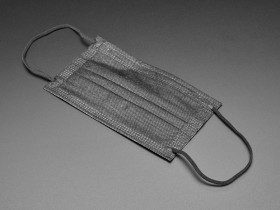 Adafruit Standard Adult Disposable Masks - Black Surgical-Style - 50 pk