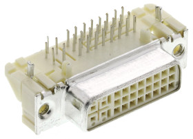 Złącze D-Sub 29-pinowe Żeński Kąt Proste Przewlekany raster 1.91mm Złoto na niklu