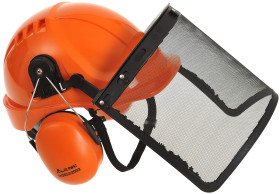 Tarcza ochronna, Czarny, ABS (kask), Podbródek, Ucho, odporność na: Ekstremalna temperatura, Odkształcenie poprzeczne,