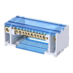 Blok rozdzielczy modułowy Listwa łączeniowa 4x12 160A na szynę DIN TH35 4x (1x 10-50mm2 + 3x 10-35mm2 + 8x 2,5-16mm2) Model FJ-4