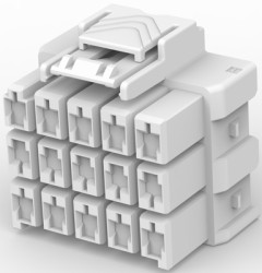 Plug housing, 15 pole, pitch 6 mm, straight, natural, 1-1971876-7