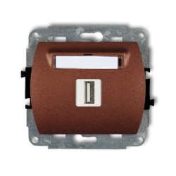TREND Gniazdo pojedyncze USB-AA 3.0 brązowy metalik 9GUSB-5