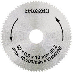 Proxxon 28011 Carbide Saw Blade 50x10x0.5mm 80 Cogs Cuts Tough Materials