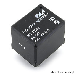 BS-115CS-7A-9VDC Relay 9VDC 5A Coil 225 Ohm THT PHOENIXMEC