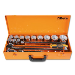Zestaw nasadek rozmiar napędu 3/4 cala elementy: 17 BETA typ napędu Kwadratowy