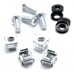 ŚRUBY DO SZAF RACK M6 KOMPLET X4 ŚRUBY MONTAŻOWE