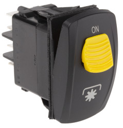 Przełącznik kołyskowy Wł.-(wł.) podświetlany 15 A DPDT Czarny IP66, IP68 Carling Technologies