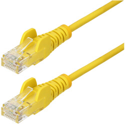 StarTech.com N6PAT50CMYLS 50cm Yellow Slim CAT6 Ethernet Cable, Snagless