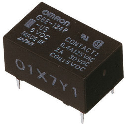 Przekaźnik mocy 24V dc SPDT Omron, montaż PCB 1440Ω Otwór przezierny