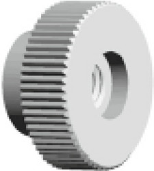 Knurled nut, M4, H 8 mm, outer Ø 15.2 mm, PA, 150 20 06