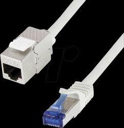 CC5032S Consolidation point patch cable, Cat.6A, S/FTP, grey, 1 m