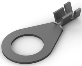 Uninsulated ring cable lug, 1.0-2.5 mm², AWG 17 to 13.5, 10.5 mm, M10, metal, 160467-2