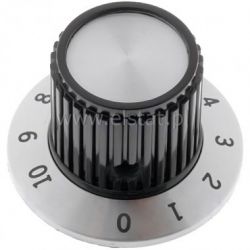 Gałka ze skalą 300°; fi=36mm (gał.fi=25/oś= 6mm