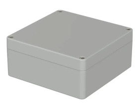 PC enclosure, (L x W x H) 122 x 120 x 55 mm, light gray (RAL 7035), IP66, 02217094