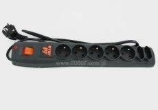 Listwa zasilająca ACAR P7 3,0m czarna